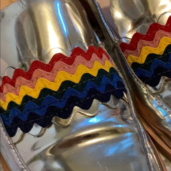 Loeffler Randall Rainbow Loafers in Silver - Picture 2 of 8